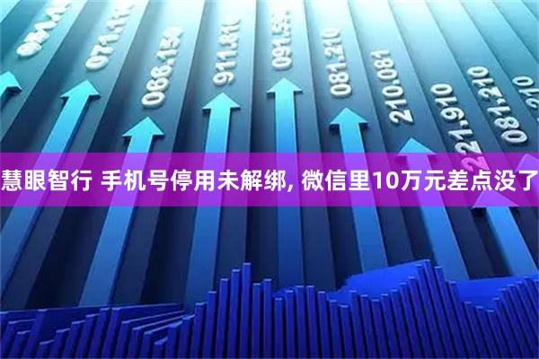 慧眼智行 手机号停用未解绑, 微信里10万元差点没了
