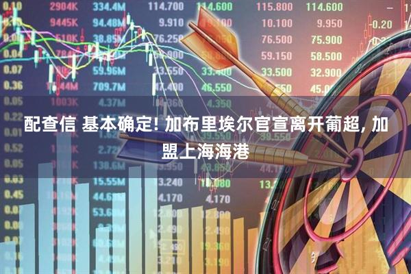 配查信 基本确定! 加布里埃尔官宣离开葡超, 加盟上海海港